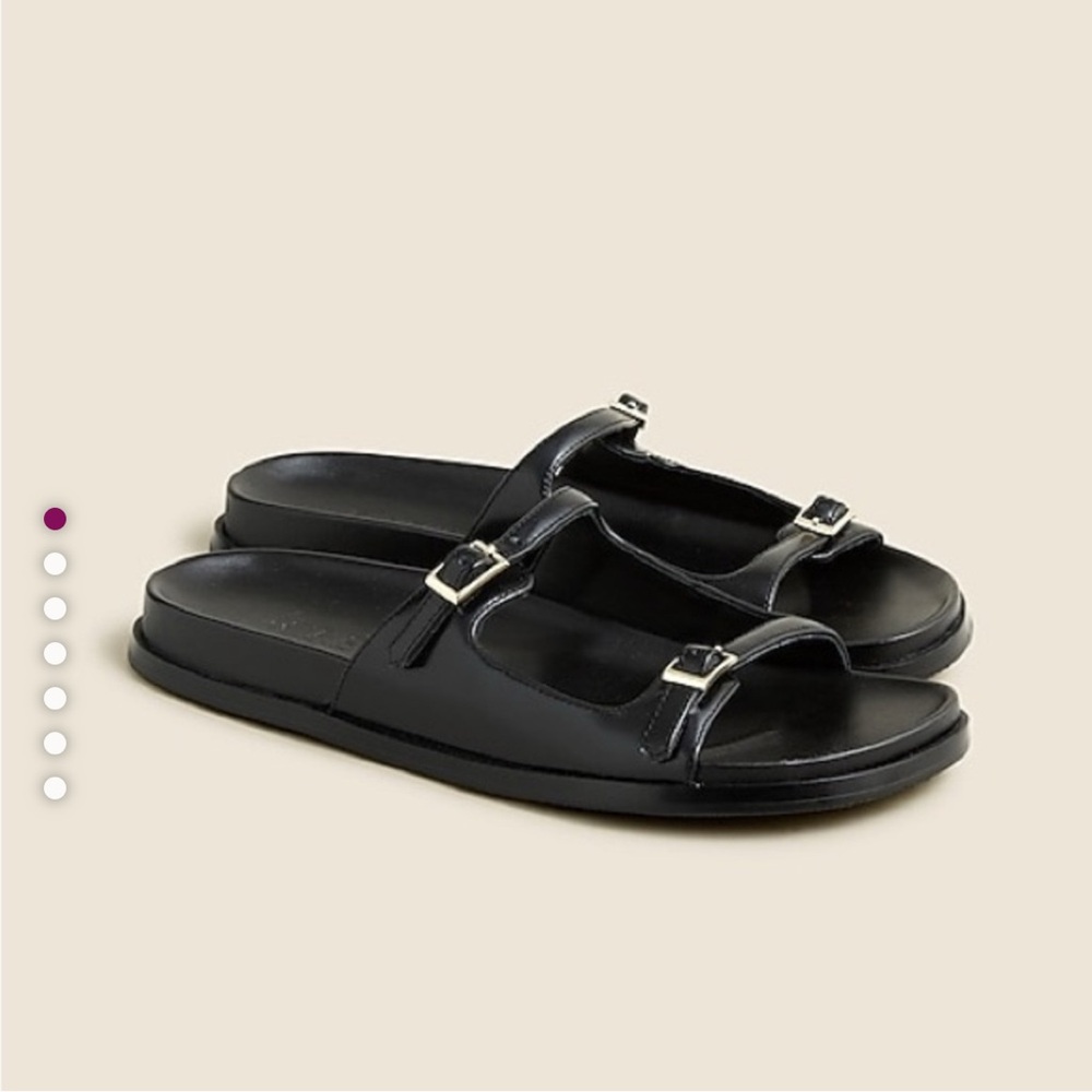 J Crew Colbie Sandals Black Leather